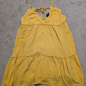 Yellow Spaghetti Strap Dress